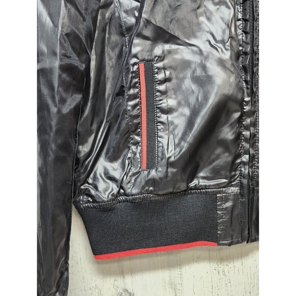 Southpole Jacket Women Large Black Cropped Embroidered Logo Y2k - Picture 6 of 12